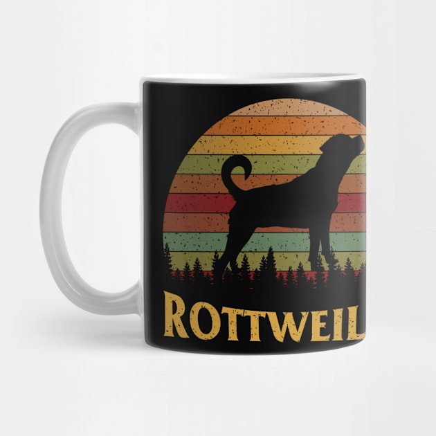Rottweiler Dog Lovers Owners Vintage Retro Pet Mom Dad Gift Ideas by Amzprimeshirt